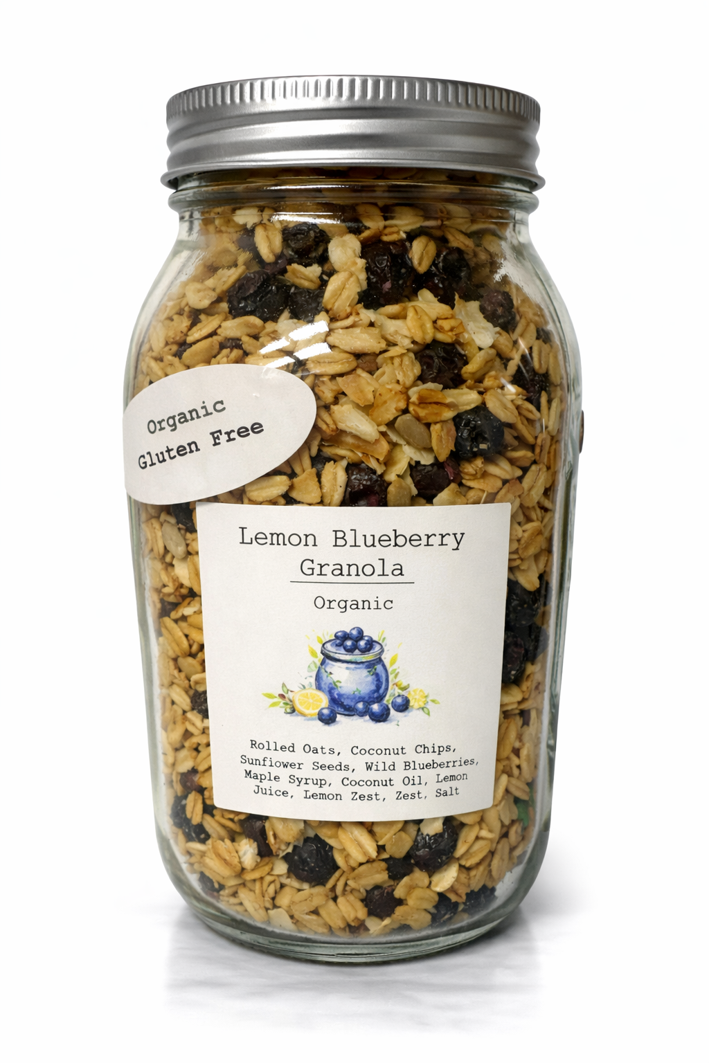 Lemon Blueberry Granola Jar