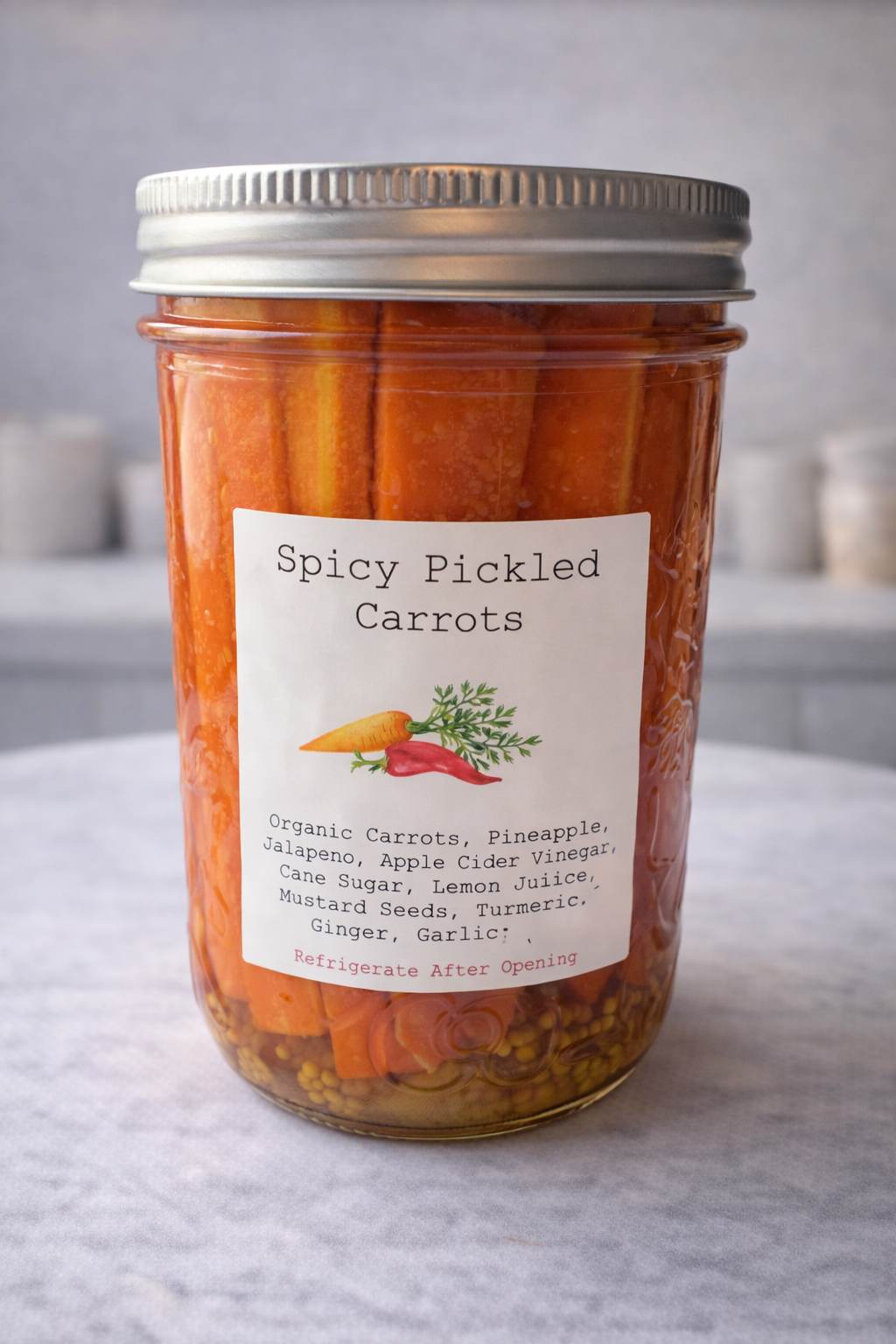 Spicy Pickled Carrots 500ml