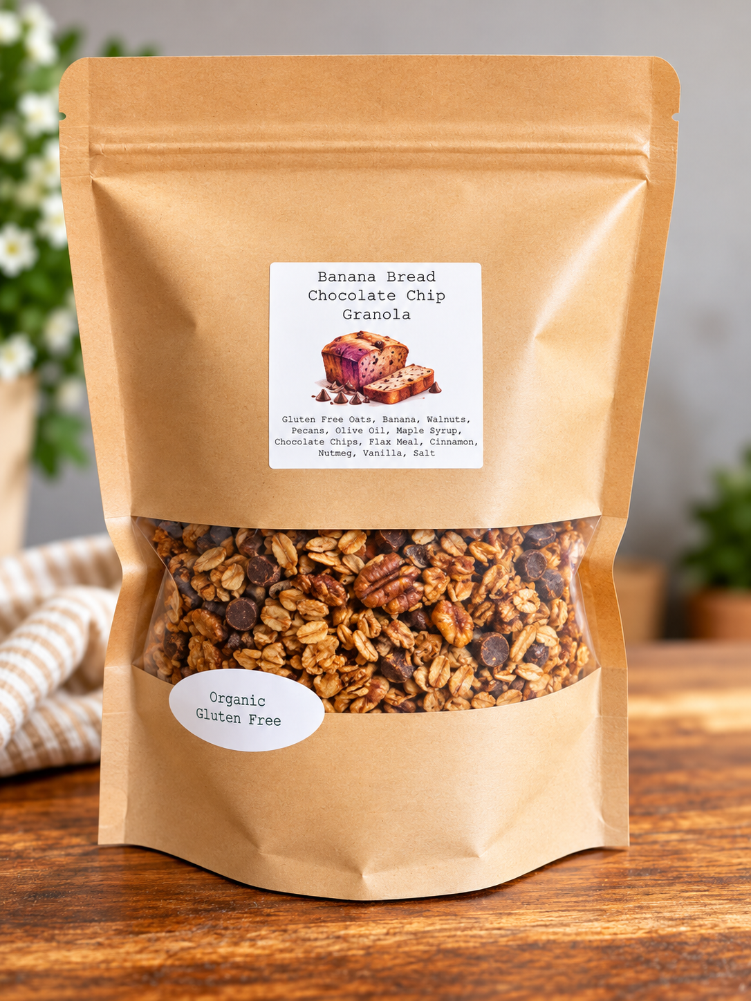 Banana Bread Chocolate Chip Granola 1.2lb Bag
