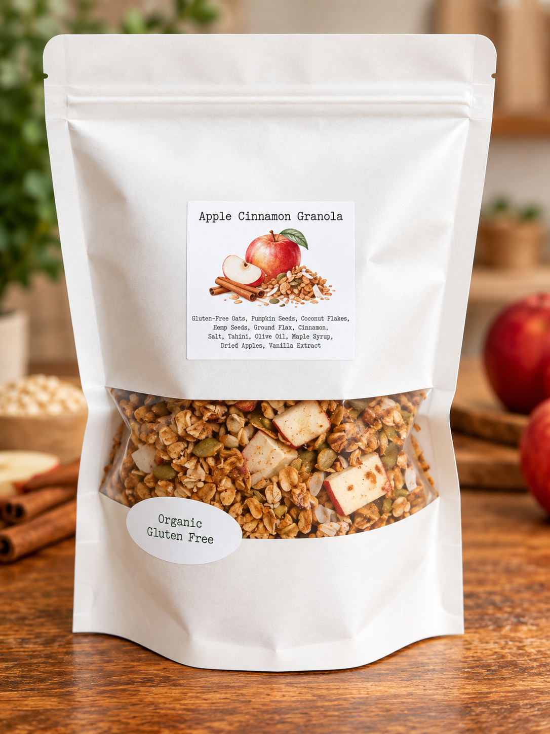 Apple Cinnamon Granola 1.2lb Bag (NUT FREE)