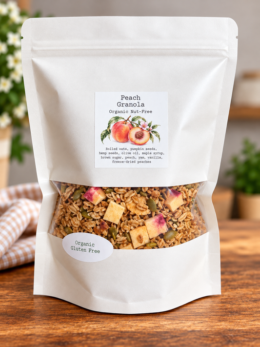 Peach Granola 1.2lb Bag (NUT FREE)