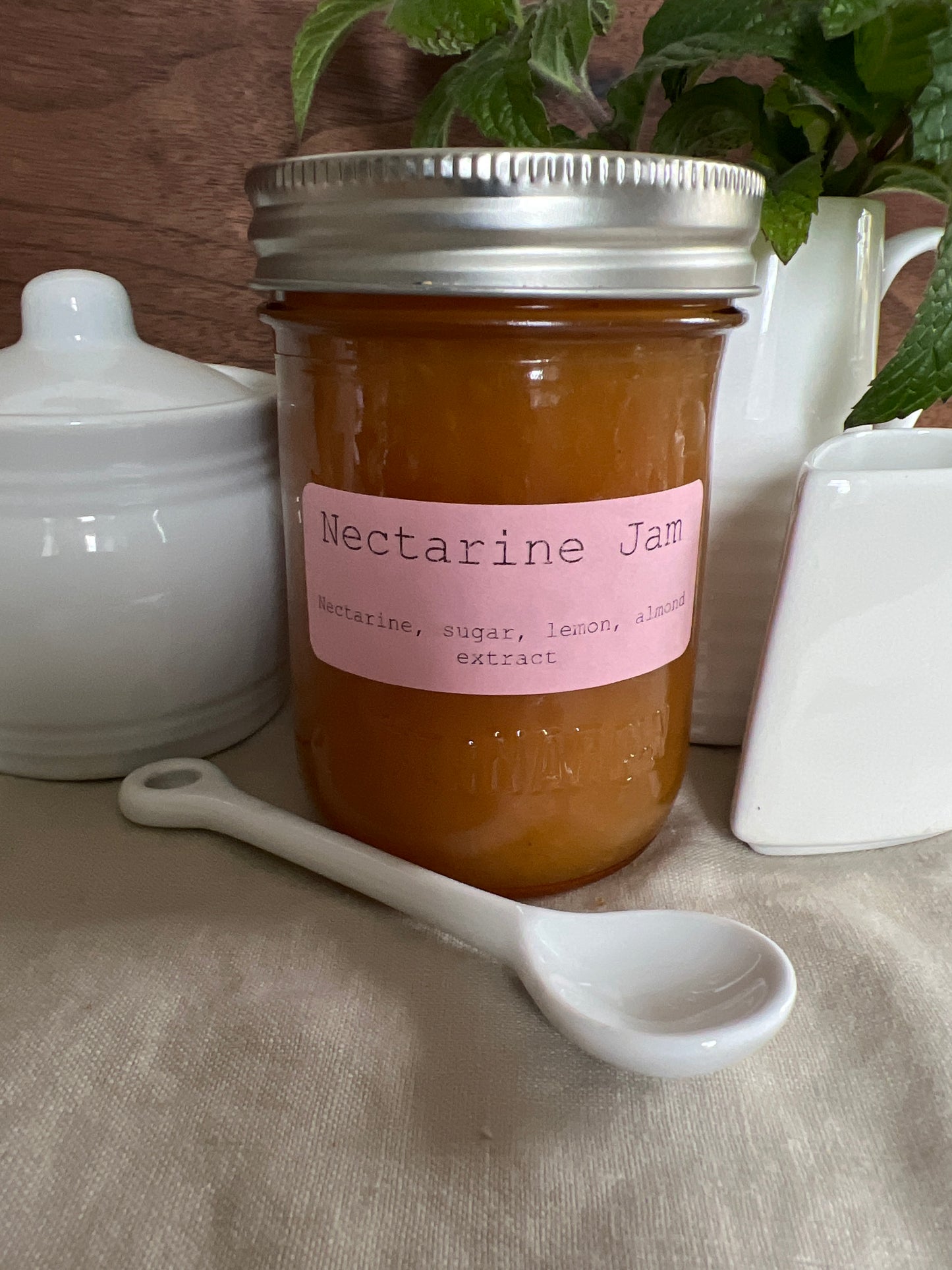 Nectarine Jam (Organic) 250ml (with Organic Almond extract)