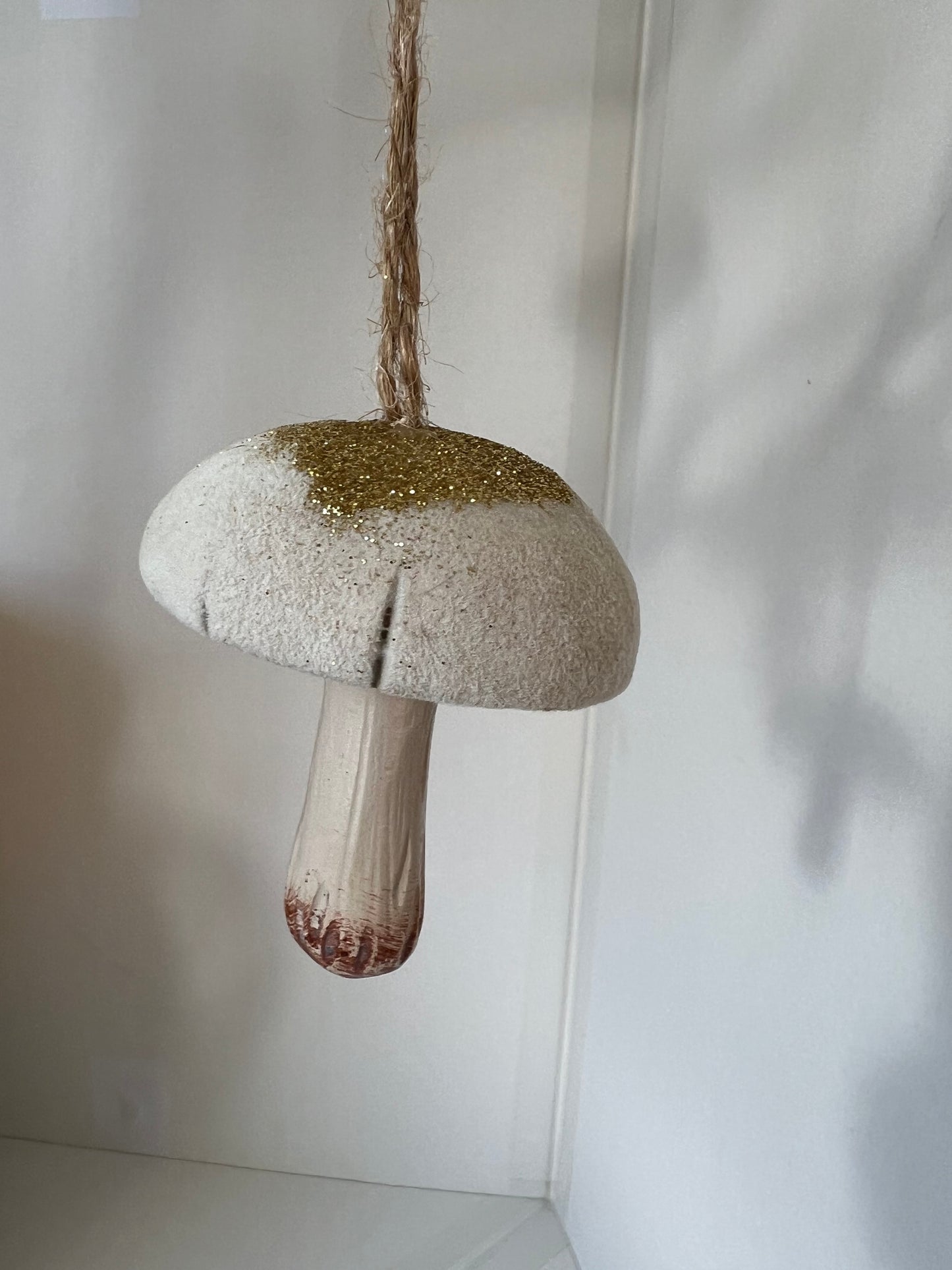 Wood Coloured Resin Mushroom Ornament