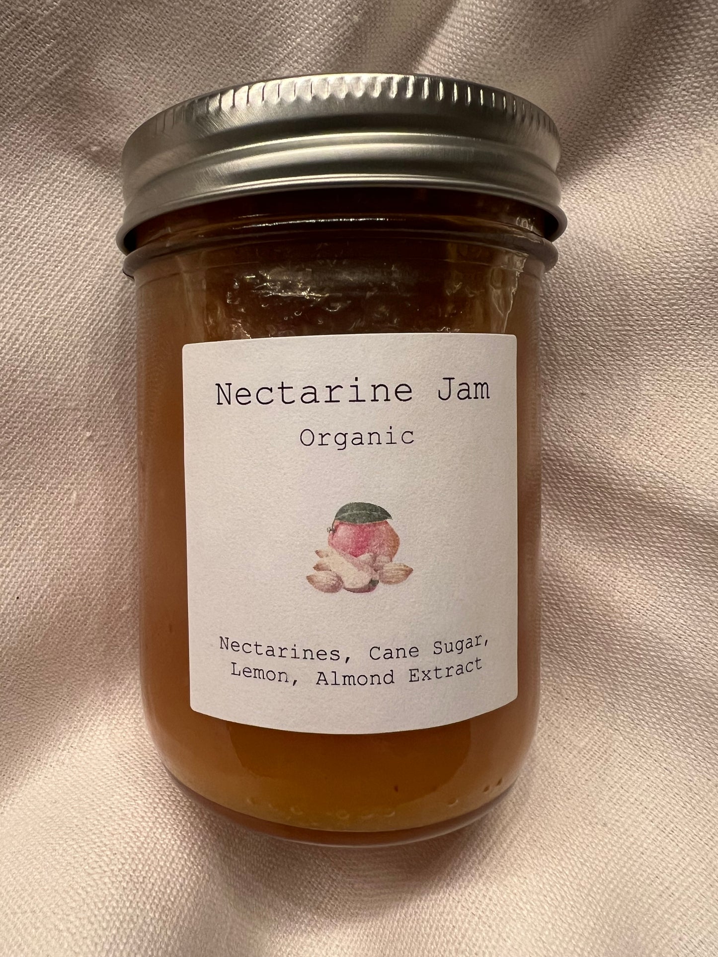 Nectarine Jam (Organic) 250ml (with Organic Almond extract)